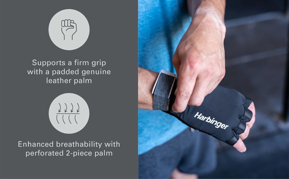 Рукавички Harbinger Pro Gloves: Легкі та гнучкі, для підтримки при помірному навантаженні, унісекс, чорний XL
