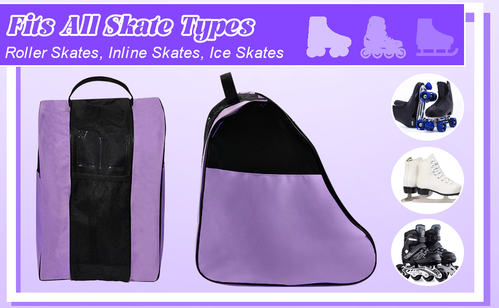Чохол для роликових ковзанів жіночий/чоловічий. Сумка для роликів, ковзанів, хокею. Lila (фіолетовий)