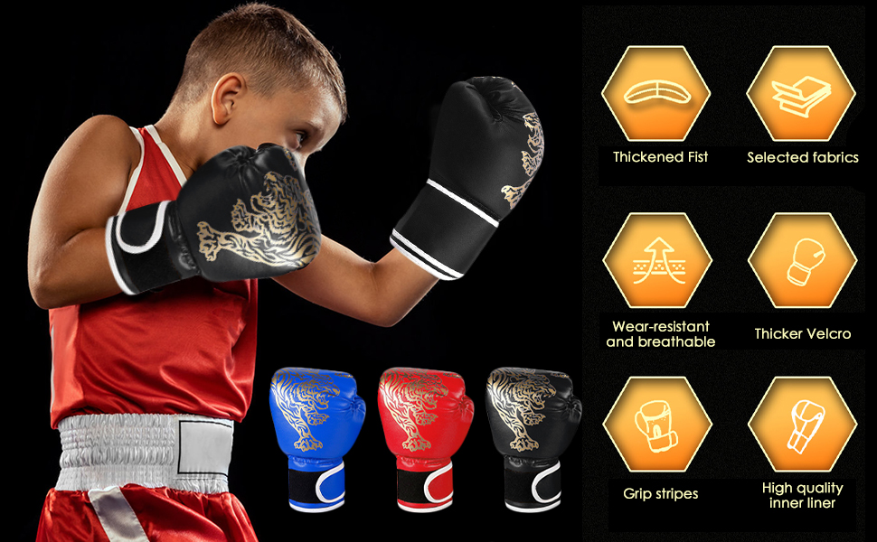 Дитячі боксерські рукавички для тренувань та спарингу, 6 oz, червоні