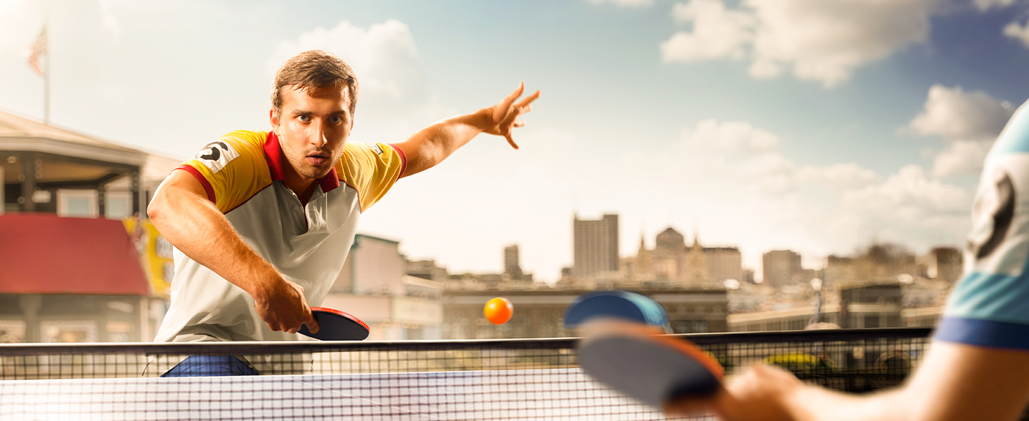 Набір для пінг-понгу Glymnis: 2 ракетки, 4 м'ячі, сумка. Підходить для початківців, сімей та професіоналів