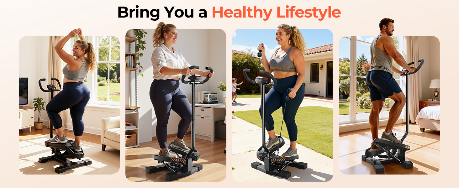 Сходи для тренувань Sportsroyals – степпер з тросами для тренування ніг, рук та сідниць, для дому та офісу