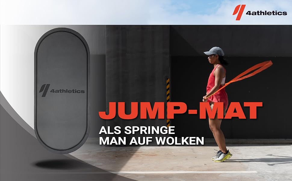 Килимок 4athletics CrossHero Jump-Mat овальний 139x62 см для стрибків зі скакалкою, йоги та фітнесу, 8 мм, протиковзкий, з ремінцем для перенесення, сірий