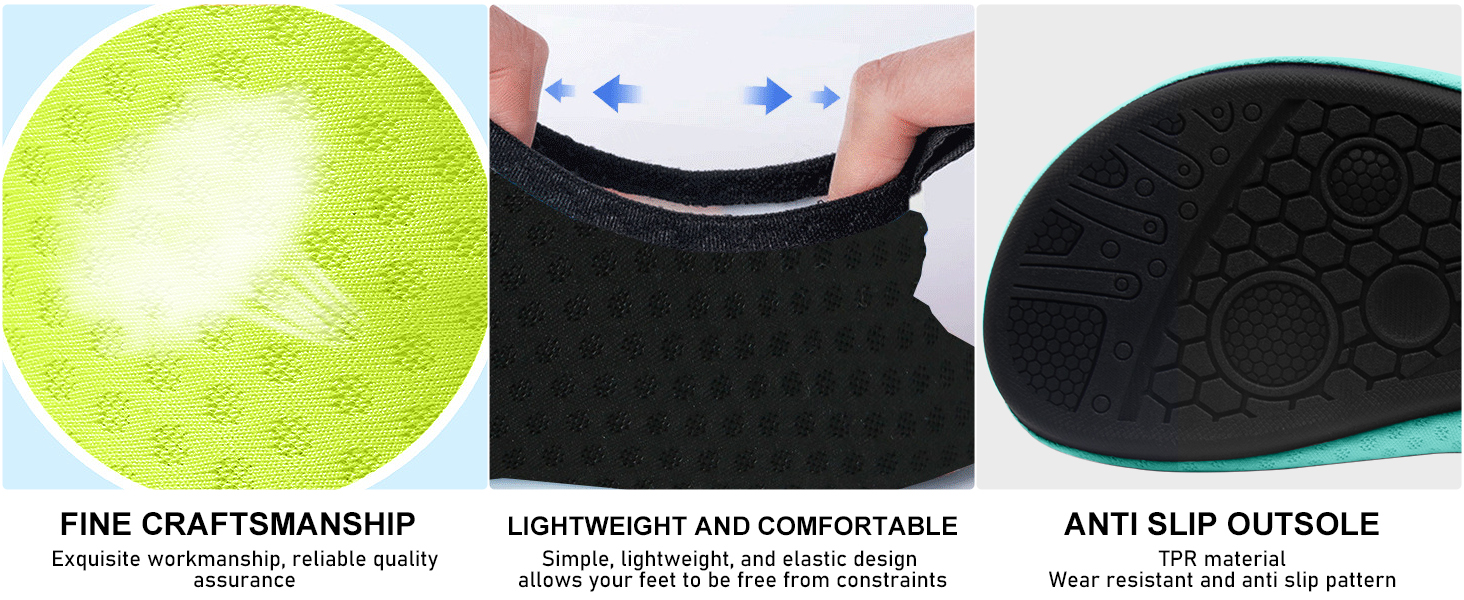 Водні тапки чоловічі та жіночі для плавання та йоги. Швидковисихаючі, дихаючі, зрізні. Розміри 34-45 EU, 40/41 EU. Колір: блакитний