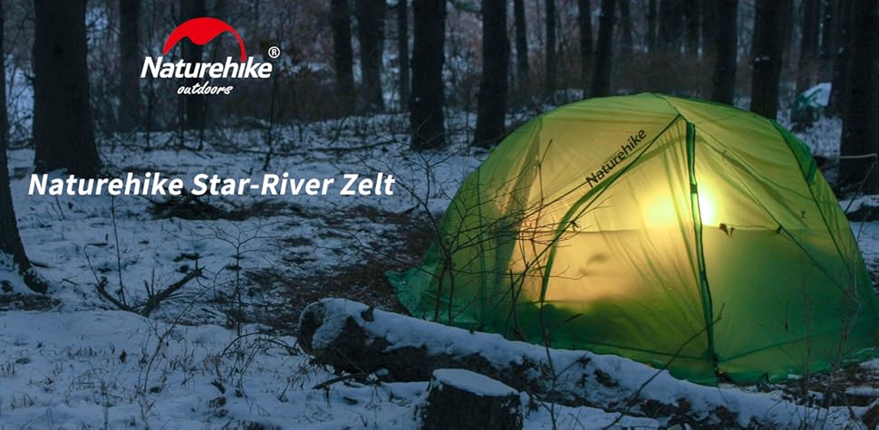 Намет Naturehike Star-River для 2 осіб, двошаровий, легкий, для рюкзака, з алюмінієвими дугами, 210T, зелений (сірий)