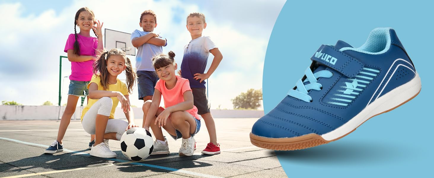 Дитячі спортивні зала баскетбольні кросівки Lico Chaska 40 EU, блакитний, Lemon