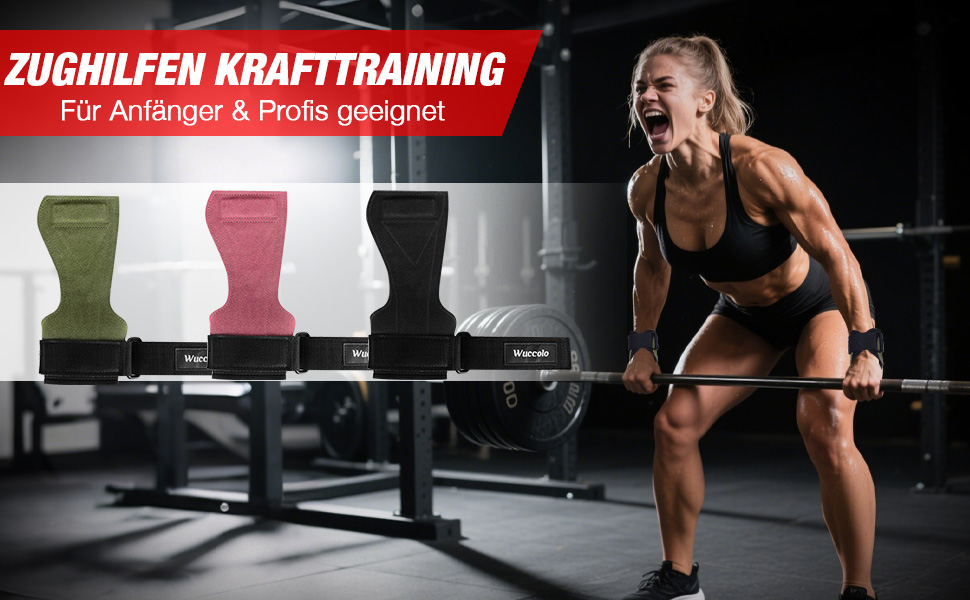 Лідерські ремені для важкої атлетики Zughilfen: для бодібілдингу, силових тренувань та фітнесу. Міцні, неслизькі, професійні. Рожевий, розмір M