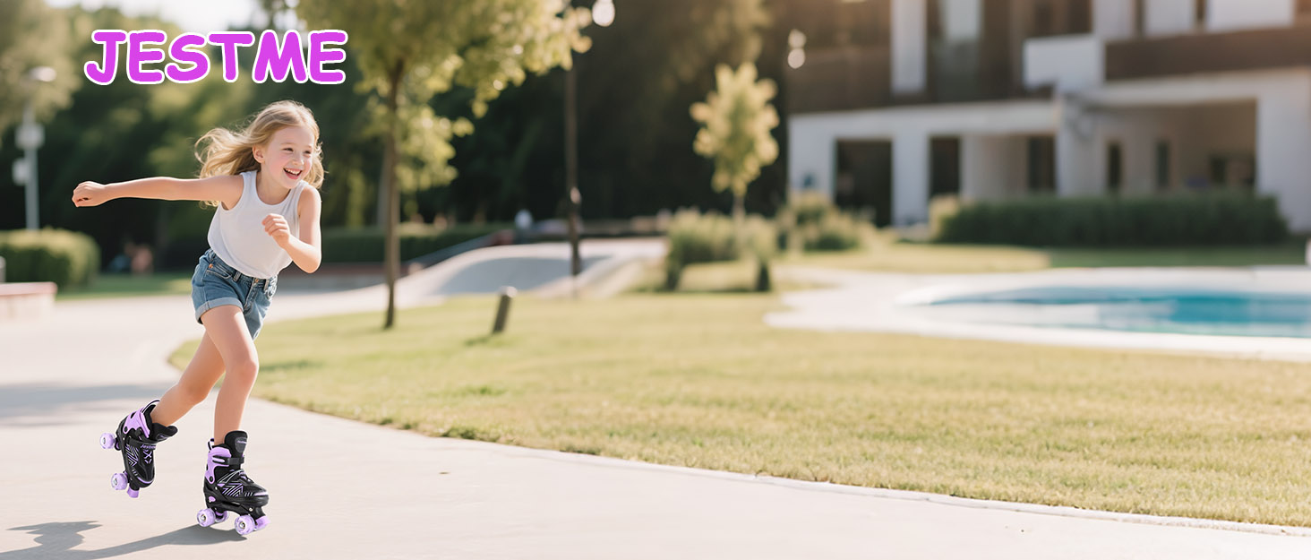 Дитячі ролики Kinder: регульовані ролики з 8 світловими колесами для дівчаток та хлопчиків, розмір UK 1-4