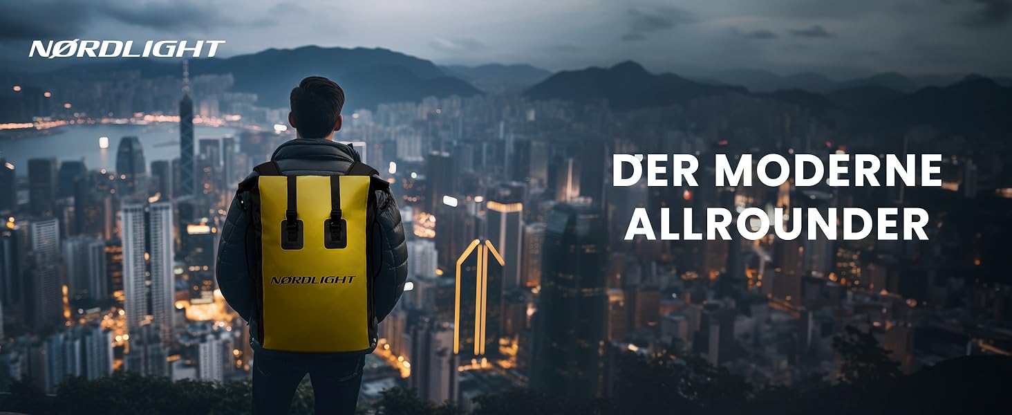 Водонепроникний рюкзак Nordlight Dry Bag 35л з Roll Top, для водного спорту, велосипеда, кур'єра, трекінгу, риболовлі - Сірий