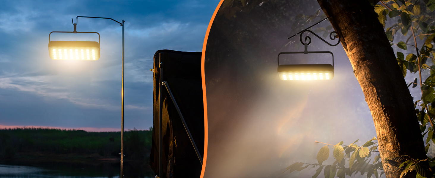 Eventek LED кемпінговий ліхтар 4000LM, 20000mAh Power Bank, USB, до 144 годин, IPX5, 4 режими, для читання, намету, риболовлі, надзвичайних ситуацій