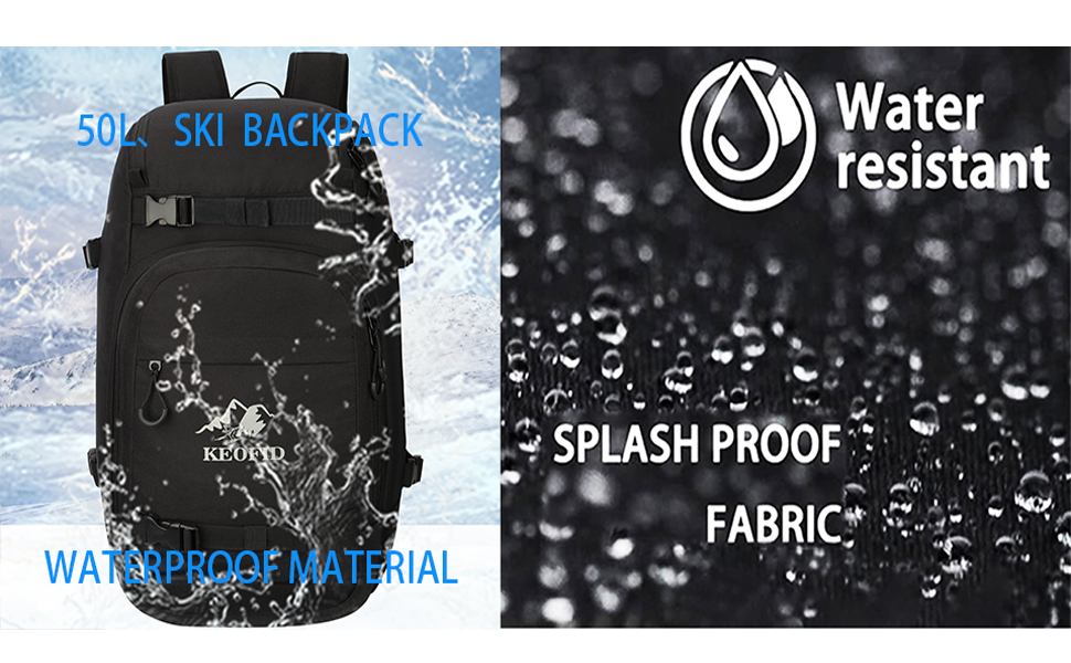 Чохол для лиж KEOFID: універсальний, 50L, для жінок та чоловіків, синій