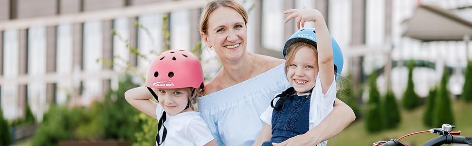 Дитячий шолом KAMUGO з комплектом захисту: наколінники, налокітники, захист зап'ясть. Підходить для дітей 2-8 років (ролики, велосипед, самокат)