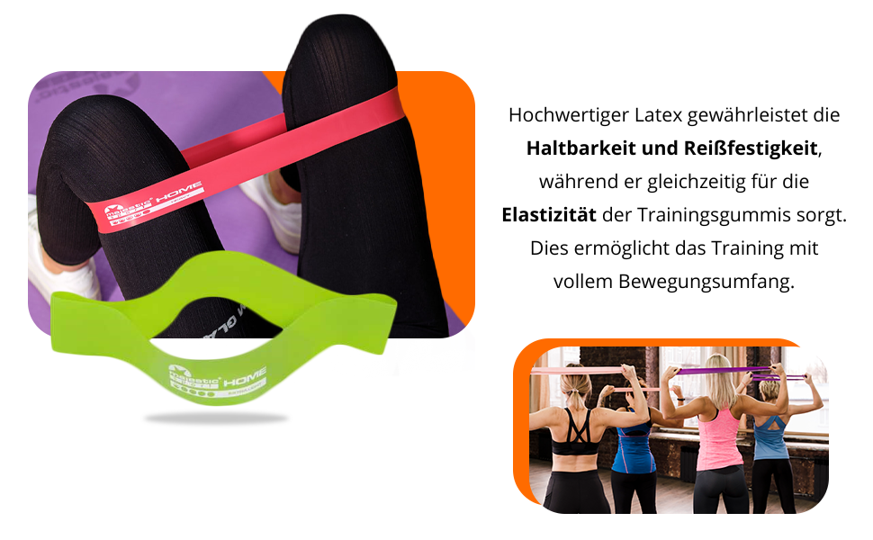 Набір фітнес-гумок Majestic Sport 5 шт. для фітнесу, пілатесу, йоги та м'язового розвитку (Booty Band, Mini Home Band)