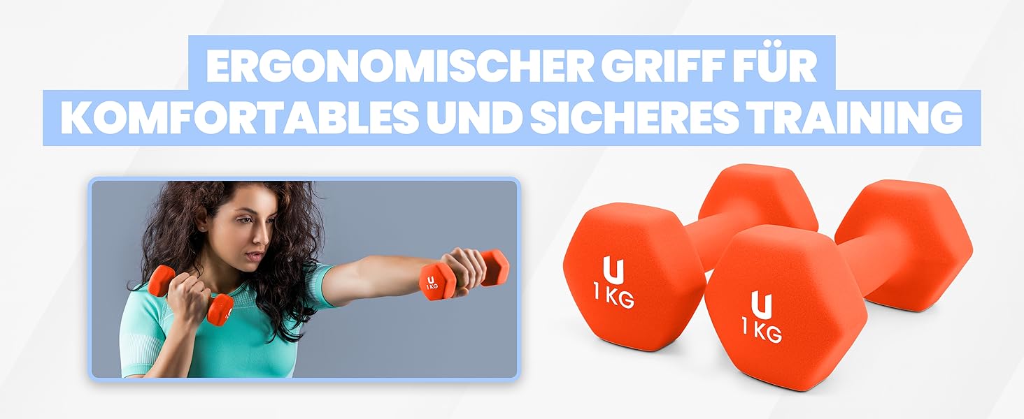Гантелі неопренові UNYCOS 2 шт. 1-10 кг, короткі, антиковзаючі, для фітнесу, силових тренувань, пілатесу, дому. Набір 1 кг, 2 кг, 3 кг.