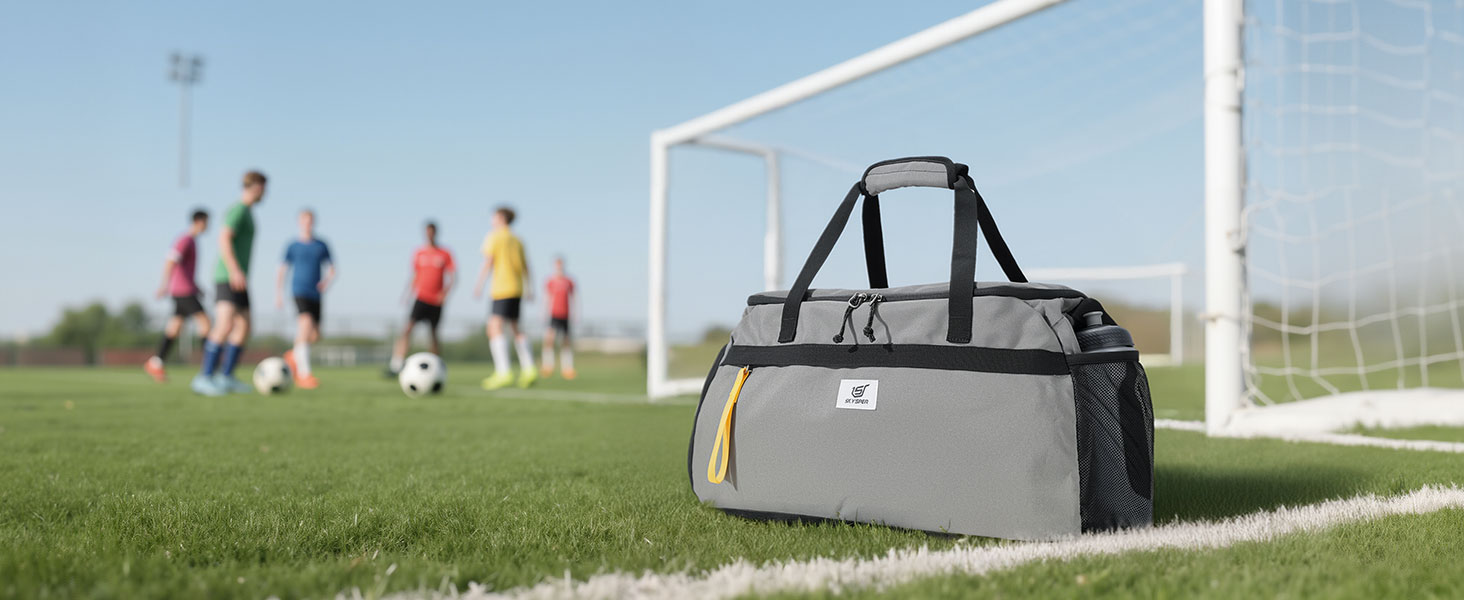 Спортивна сумка SKYSPER 35L з відділенням для взуття та мокрих речей - для фітнесу, тренувань, подорожей, чорна