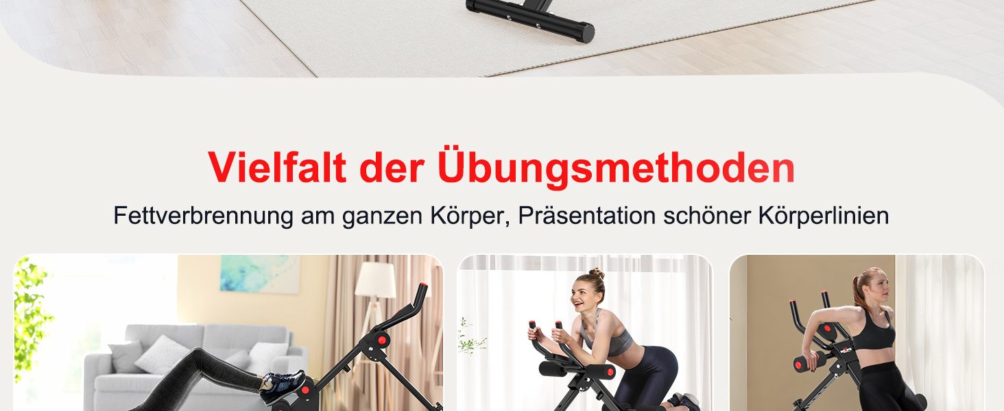 Тренування пресу RELIFE: компактний складаний тренажер для дому. AB-тренажер для ефективних вправ на прес, чорний