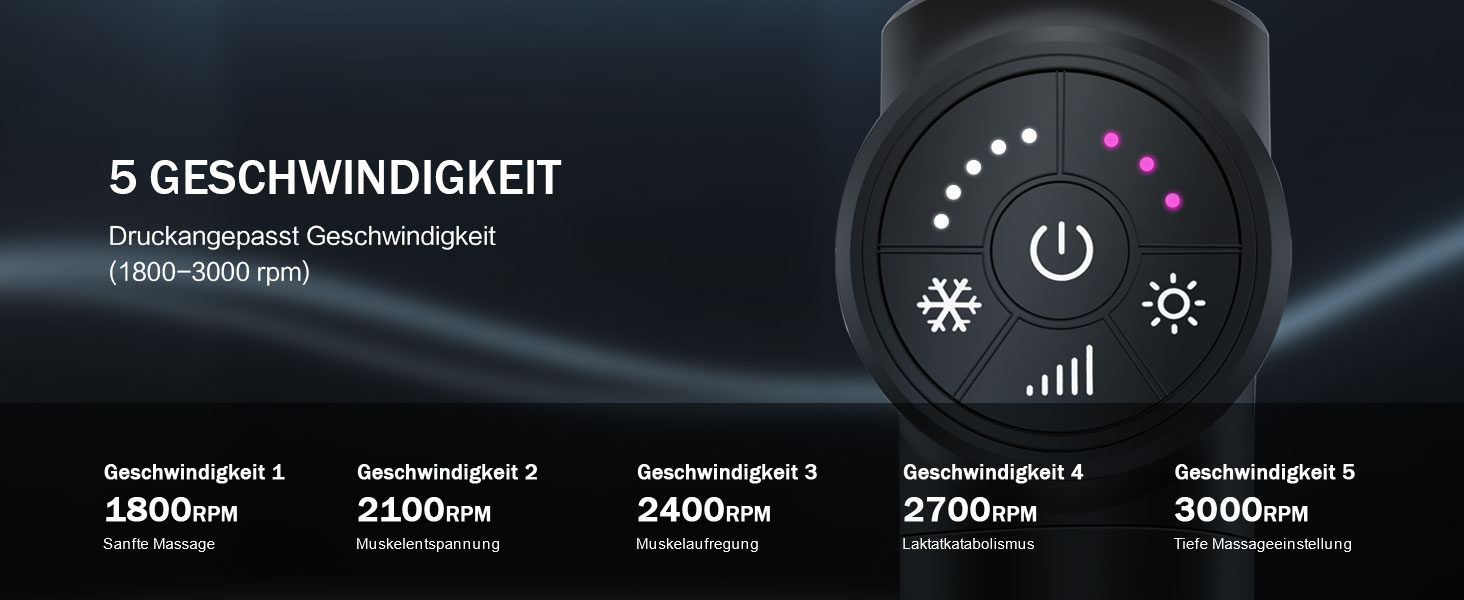 Електрична масажна пістолета з підігрівом та охолодженням для глибокого масажу м'язів