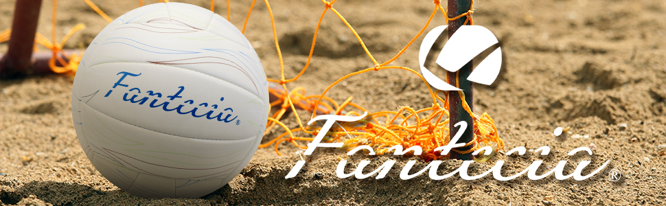 Волейбольний м'яч Fantecia, розмір 5, шкіряний Soft-Touch, білий, з насосом, для гри в приміщенні, на вулиці, в басейні, на пляжі та в саду