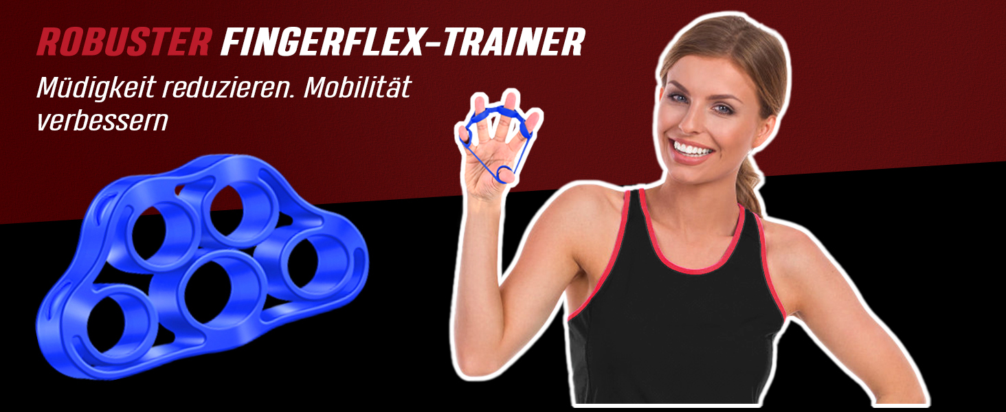 FitBeast Набір для тренування рук (5 шт.): підручник для підручників, фінгердехнер, м'яч для хвата та м'яч для зняття стресу, темно-синій