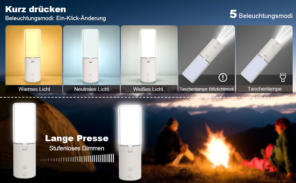 LED кемпінговий ліхтар Wholede 8000mAh з USB/сонячною зарядкою, димування, для наметів, риболовлі, походу, надзвичайних ситуацій