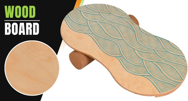 Набір Woodboard Balance Board Maple & Cork для тренування координації