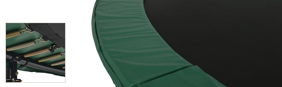 Батут Ampel 24 для саду Ø 305/366/430 см, сертифікат GS, для дітей, повний комплект з захисним бордюром та сіткою, чорний преміум-фрейм