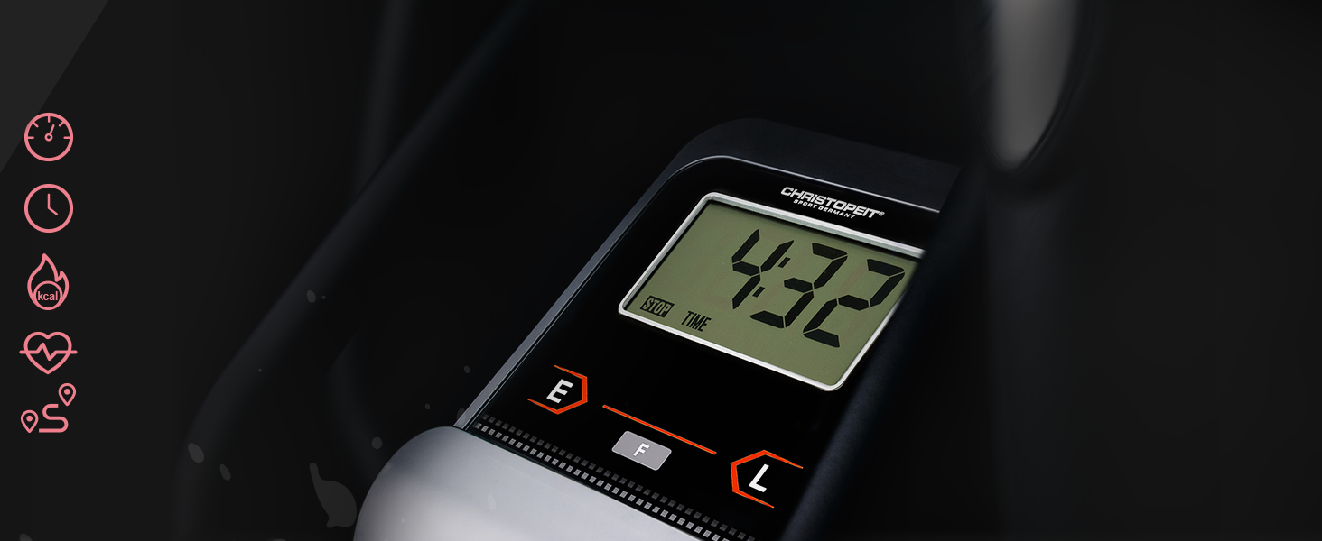 Гібридний тренажер Christopeit Sport AX 6500, 2-в-1, магнітна система гальмування, 10 рівнів навантаження, до 150 кг, чорний