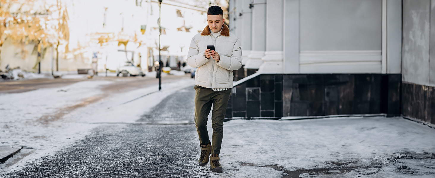 Зимові черевики FitVille для чоловіків, широкі, з клямками, неслизькі, теплі, для активного відпочинку, розмір 40-50 EU, коричневі