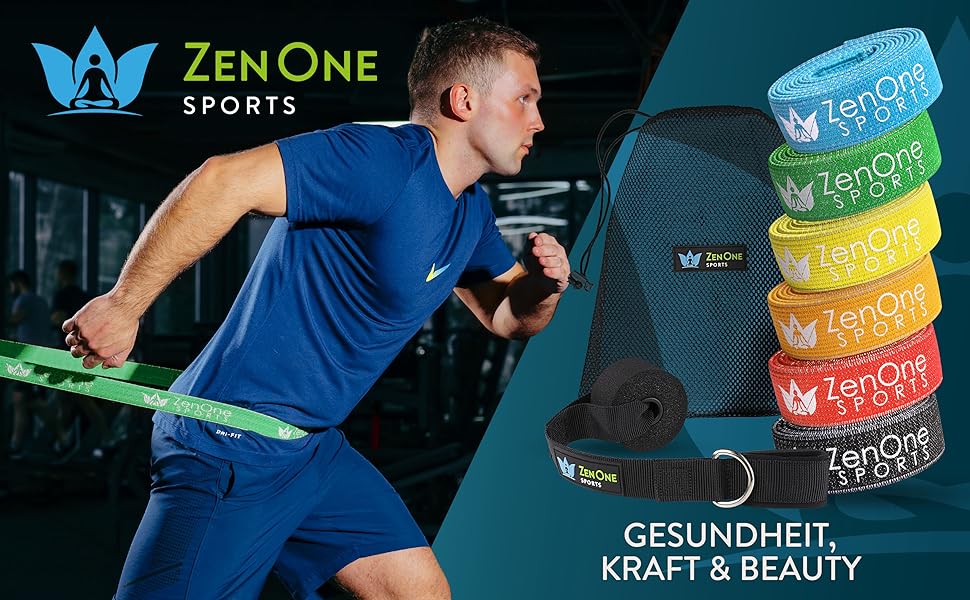 Набір стрічок опору ZenOne Sports Premium 3 LIGHT (синій, зелений, жовтий)