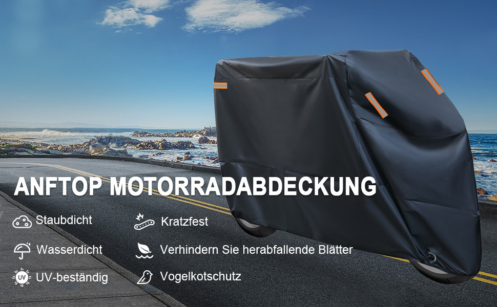 Захисний чохол для мотоцикла Motorrad Outdoor - зимовий, 210D, водонепроникний, 250x105x125 см