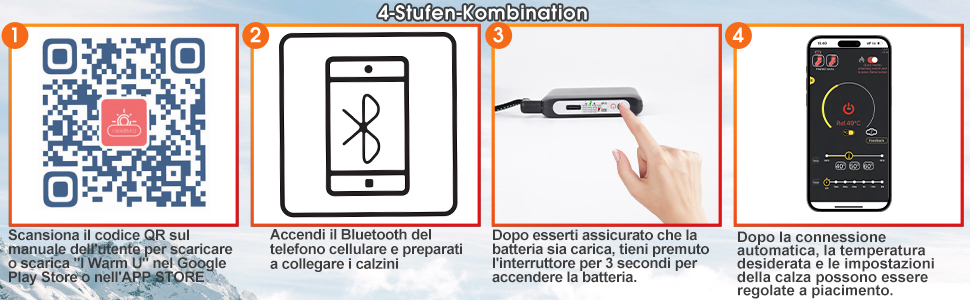 Шкарпетки з підігрівом 2X5000mAh, акум. теплі шкарпетки