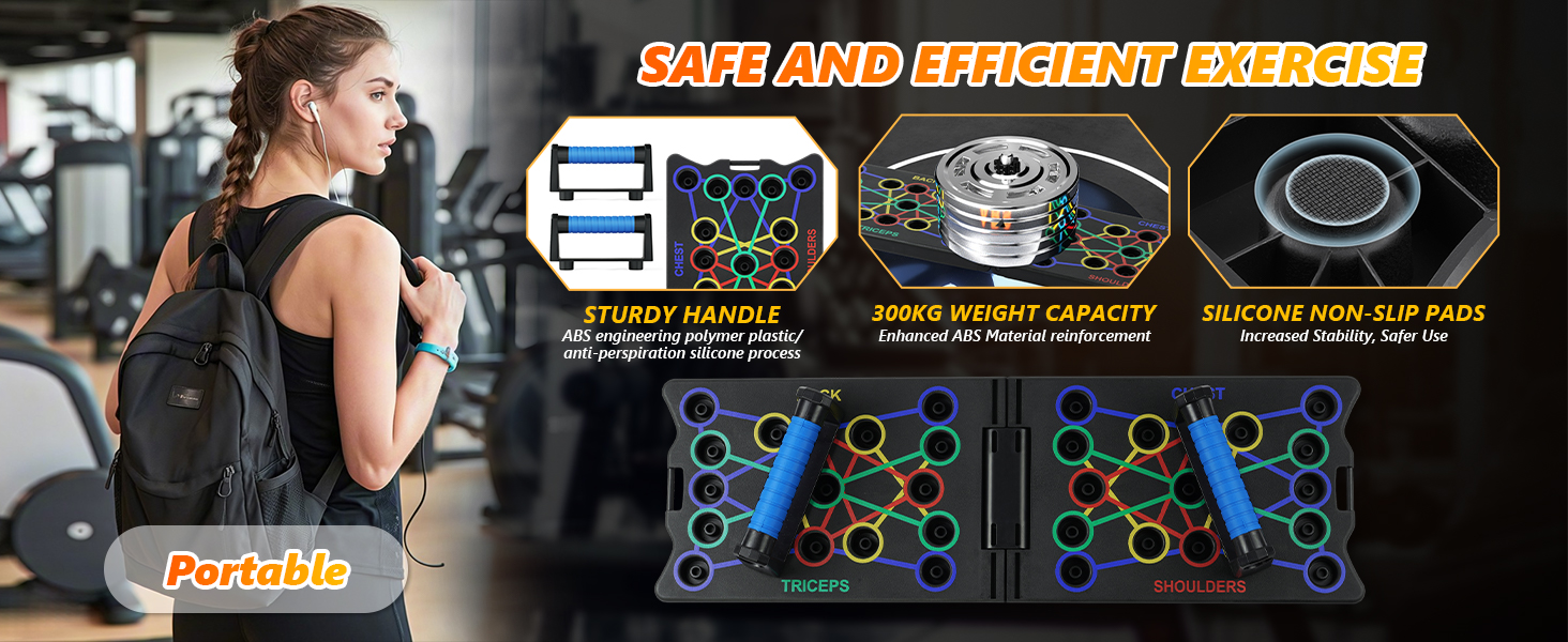 Флінтронік Тримачі для віджимань, дошка для віджимань, складані, портативні, багатофункціональні, для тренувань всього тіла, 24 в 1