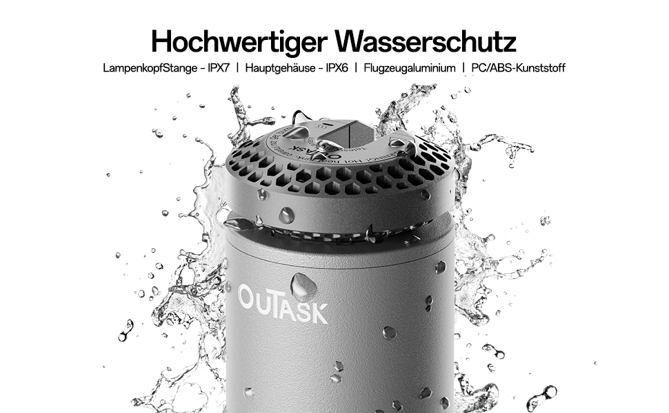 Ліхтар кемпінговий Outask телескопічний LED 12000mAh, водонепроникний IPX6/IPX7, магнітний, складний - для кемпінгу, туризму, саду, аварійного освітлення, оливковий