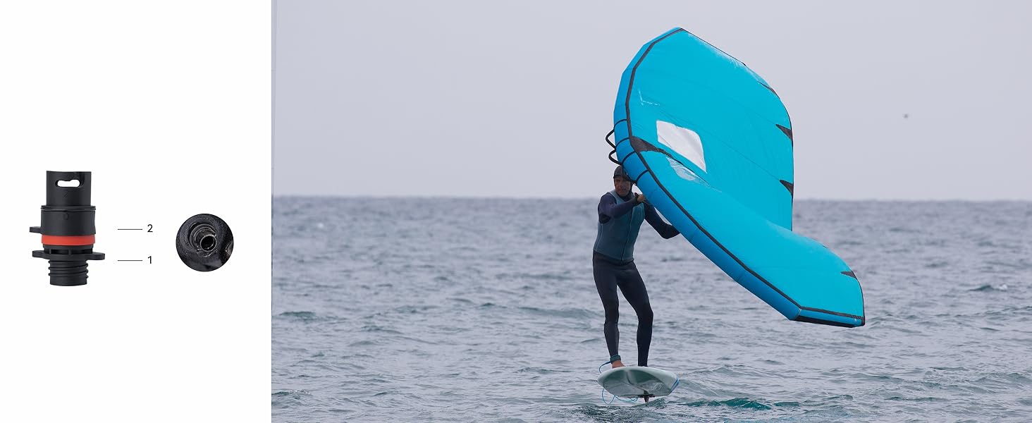 Електрична SUP-насос Hydrohero 20PSI: Інтелектуальне надування/здування, автоматичне вимкнення, для SUP-дошок, кайтсерфінгу, наметів, човнів (блакитний)