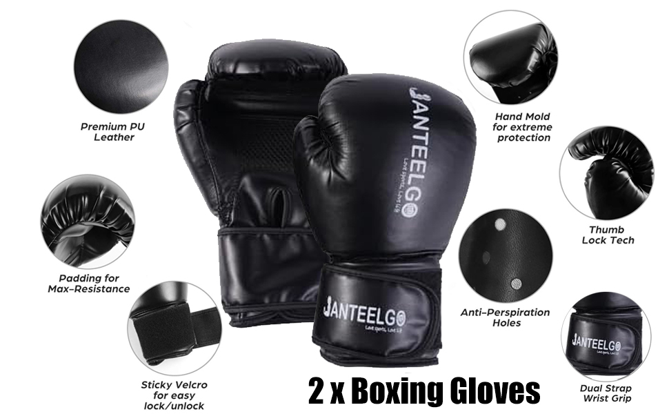 Надувний боксерський мішок для дітей JanTeelGO 150 см з боксерськими рукавичками. Підходить для карате, Taekwondo, MMA. Ідеальний подарунок для хлопчиків та дівчаток 3-12 років