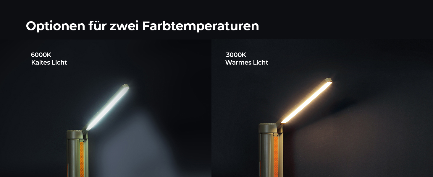 Ліхтар кемпінговий BougeRV 15600mAh, перезарядна лампа для кемпінгу, регульована висота та кут, IP54, водонепроникний, для кемпінгу, подорожей, надзвичайних ситуацій, зелений