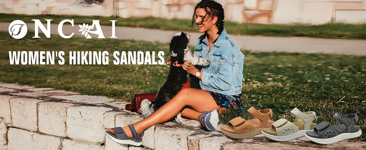 Жіночі сандалі Oncai Wander з ортопедичною устілкою та підтримкою склепіння стопи, чорні, розмір 36-43