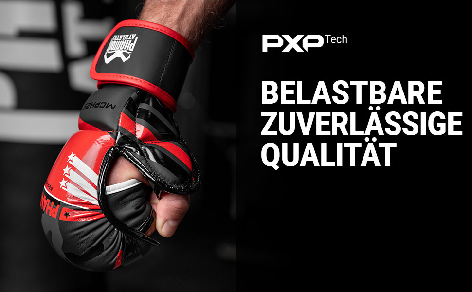 Боксерські рукавички Phantom Apex | Професійні рукавички для спарингу, бою, боксу, фріфайту (Raider - Чорний/Червоний, L-XL)