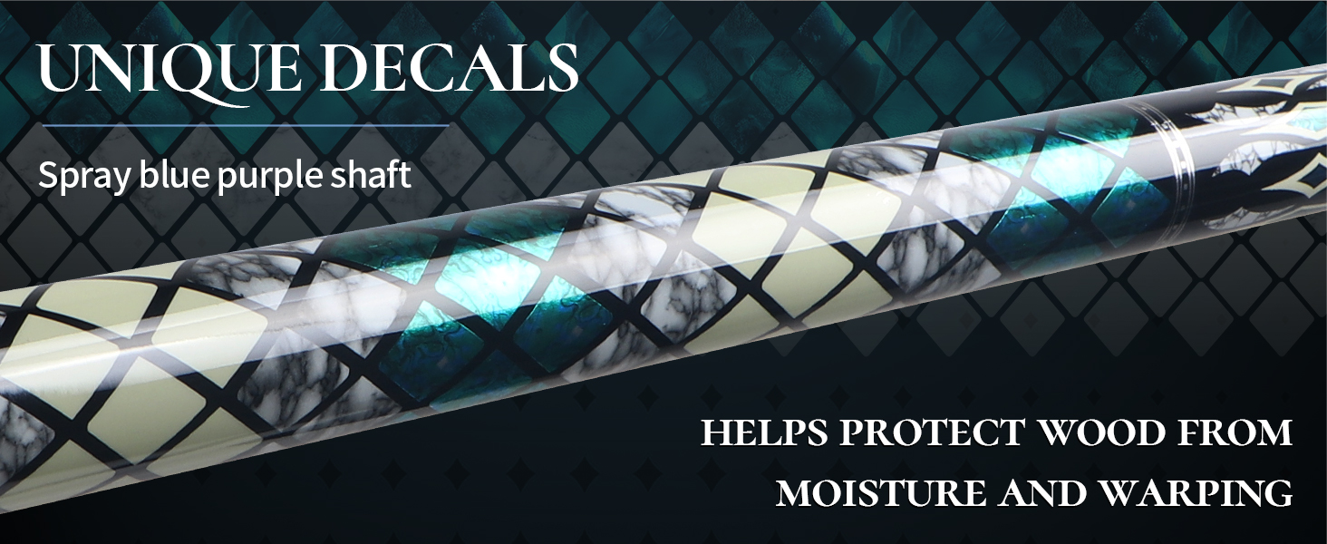 Kmise Professional Pool Queue Stick: професійний кий для більярду з канадського клена з низькою деформацією та телескопічним подовженням з вуглецевого волокна, комплект з шкіряною сумкою та аксесуарами для більярду, 538 г (зелений)