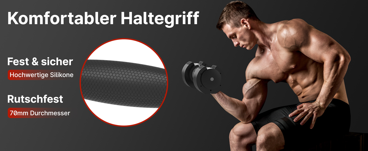 Регульовані гантелі EnterSports 12/18/27 кг з неслизькими ручками - для дому, офісу, фітнес-залу