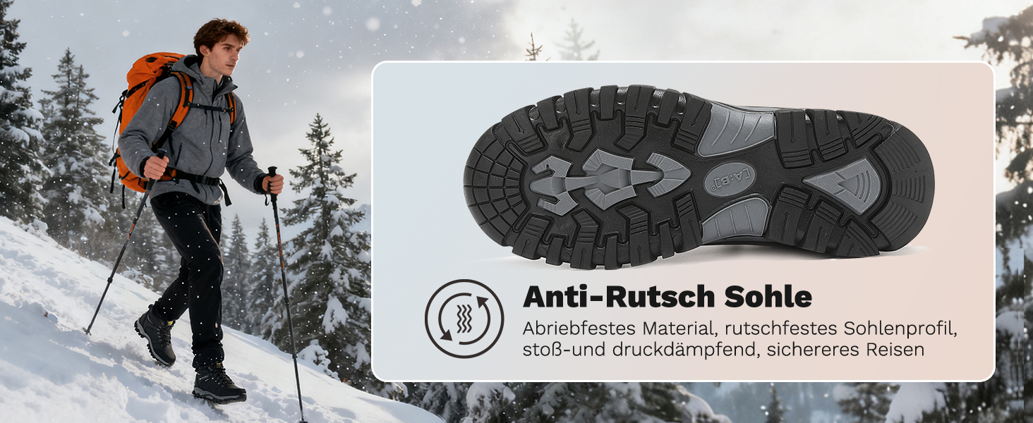 ARRIGO BELLO Зимові черевики для чоловіків: зимові чоботи, чоботи від снігу, утеплені, робочі черевики, для роботи та походів, розмір 41-46, G1, чорний, 43 EU