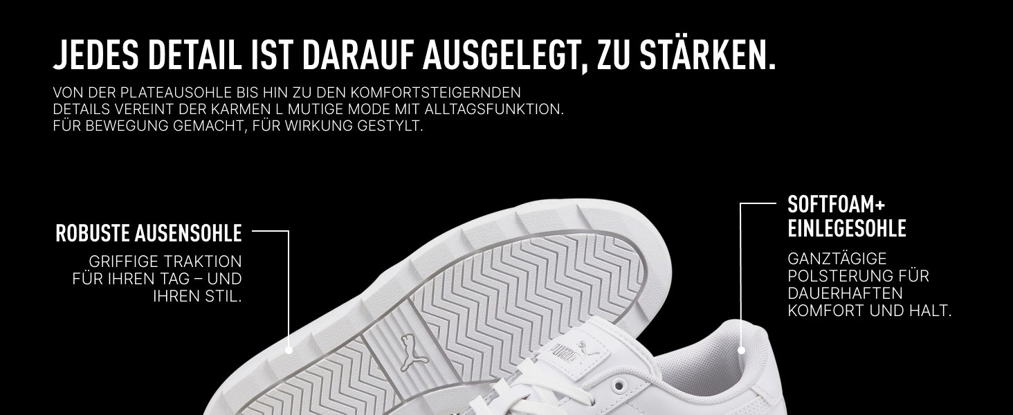 Жіночі кросівки Puma Karmen L білого кольору, розмір 39 EU