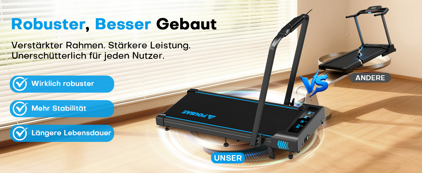 Біговий тренажер для дому 5-в-1, 12 км/год, складаний, з підйомом 9%, 2.75HP безщітковий мотор, LED-дисплей, сумісність з додатком, 12 програм, чорно-синій, 5-в-1