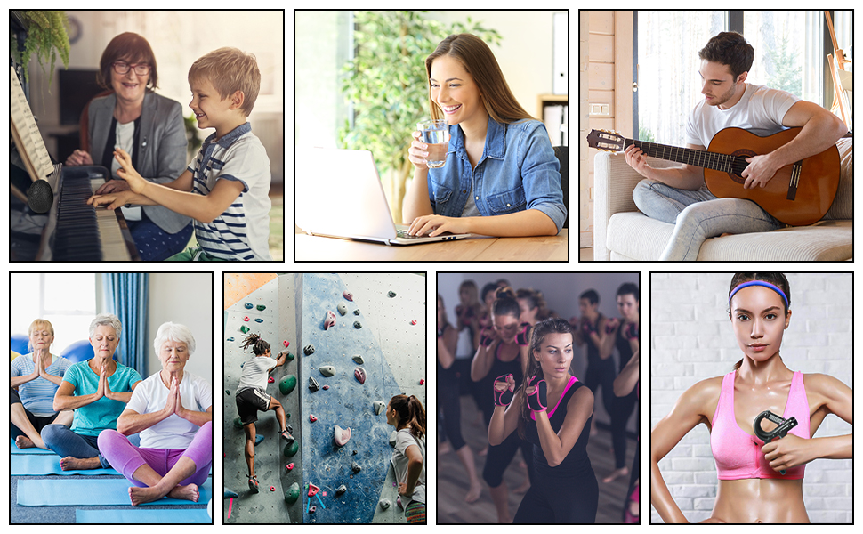 Набір для тренування рук Vicloon (5 шт.): фінгер-тренажер, тренажер зап'ястя, силовий хват, регульований хват, для зняття стресу