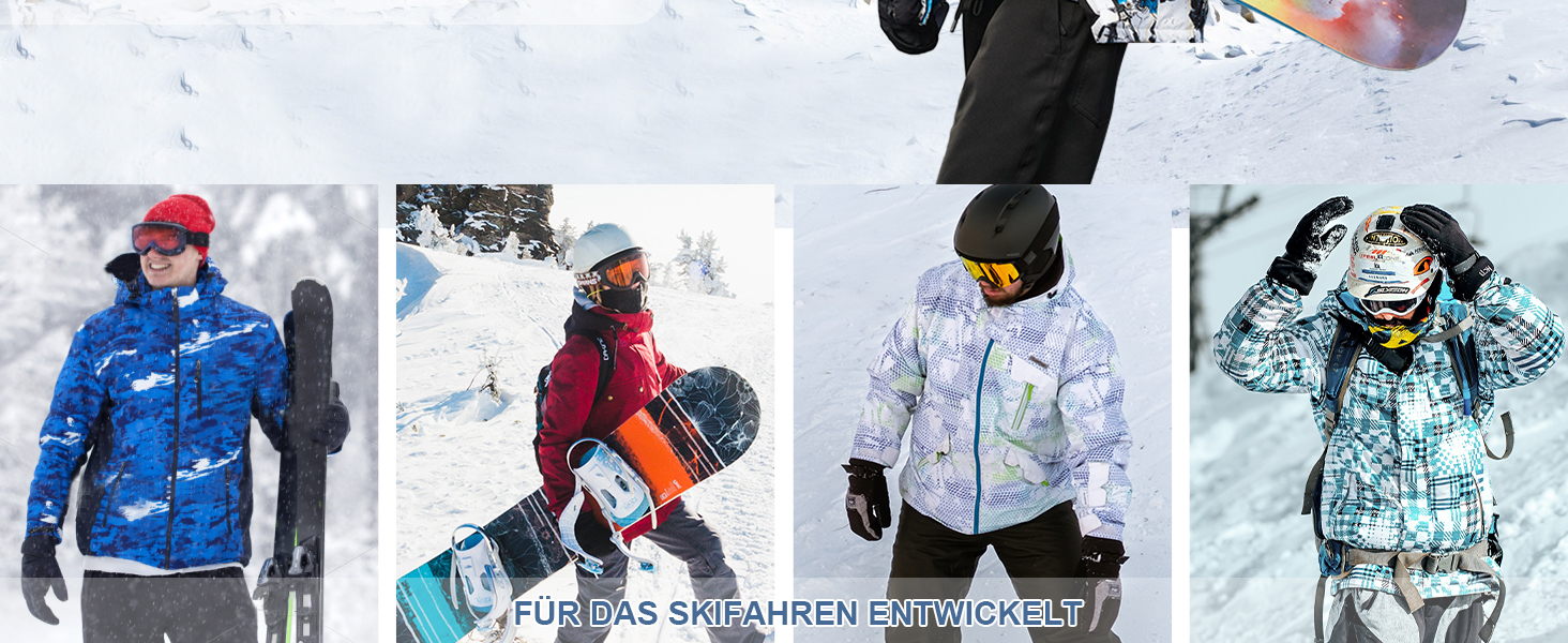 Чоловічий комплект гірськолижний: куртка та штани ALSOGO, водонепроникний, вітронепроникний, з капюшоном, для сноуборду та гірських лиж, чорний