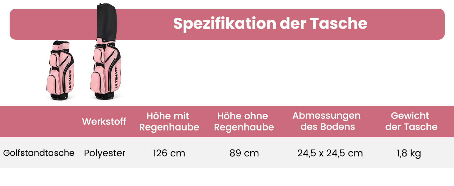 Комплект жіночих гольф-клуів COSTWAY, 9-ти частинний, для правшів з чохлом від дощу, включає драйвер, фейрвей, гібрид, залізи та паттер (чорний)