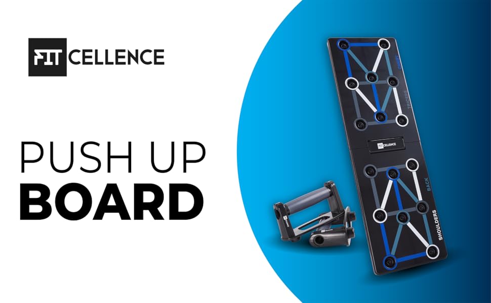 Складне дошка для віджимань 12-в-1 з планом тренувань - Преміум якість [Розроблено в Німеччині] з інструкцією для тренувань