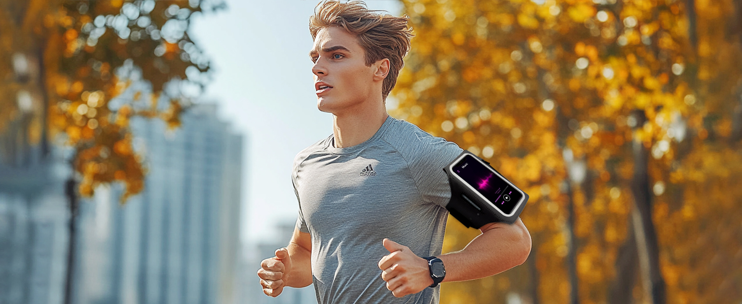 Спортивний браслет для телефону EOTW Joggen: зручна підставка для iPhone/Samsung (5.5-6.0 дюйми) з кишенькою для AirPods