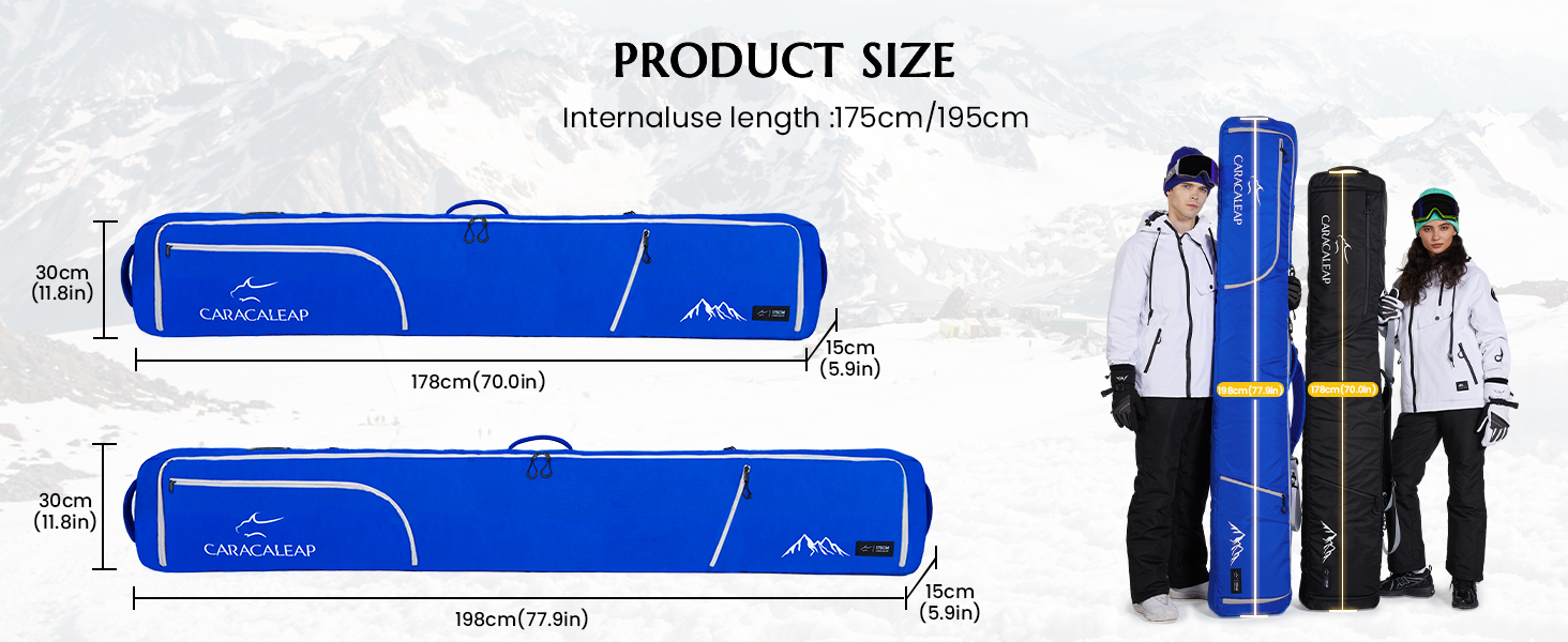 Сумка для сноуборду Caracaleap водонепроникна з підкладкою 175/195 см
