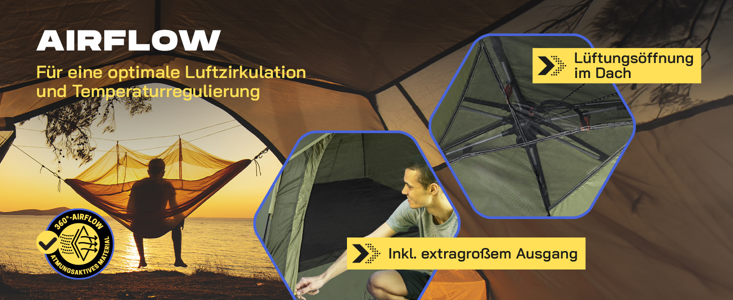 Намет Lumaland Camping - легкий намет Pop-Up для 2-4 особи | Куполовий намет для кемпінгу, трекінгу та фестивалів | Водонепроникний намет 210x190x110cm | Захист від вітру та сонця на пляжі