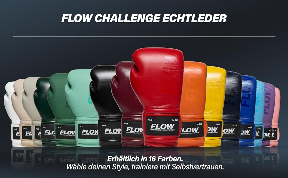 Боксерські рукавички Flow Challenge з натуральної шкіри для спарингу та тренувань, Муай Тай, кікбоксинг, ММА, бойові мистецтва, чоловічі та жіночі, чорні, 12 oz